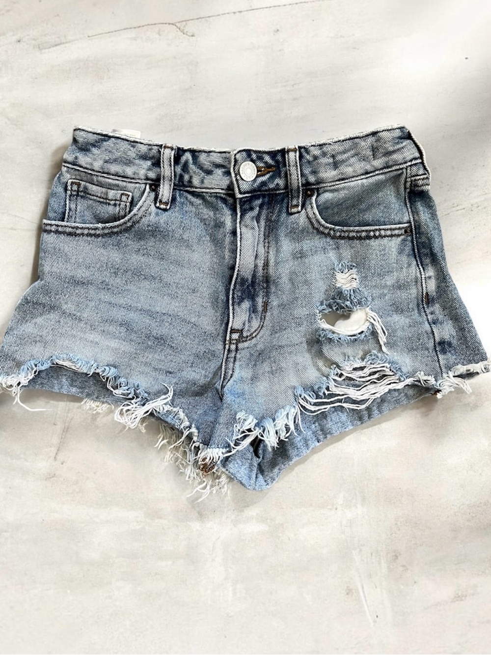PacSun High Rise Festival Distressed Cutoff Shorts